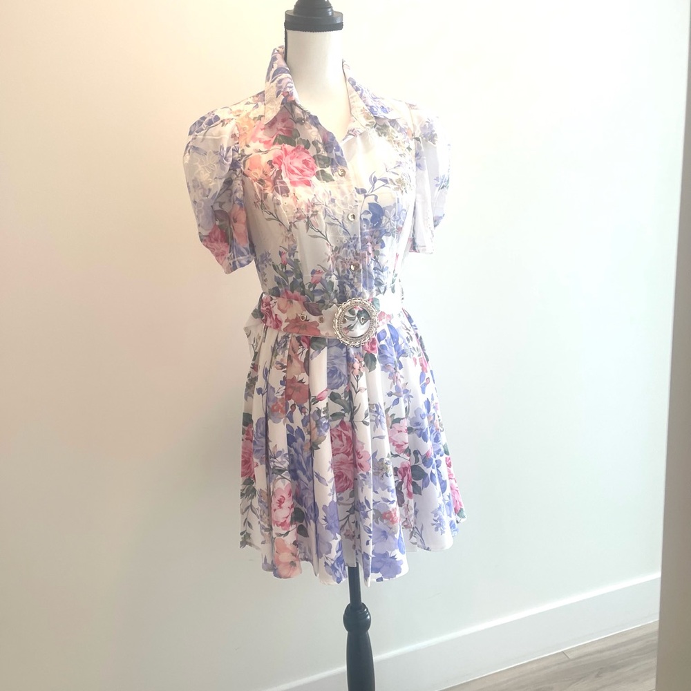 Floral Print Shirt Dress